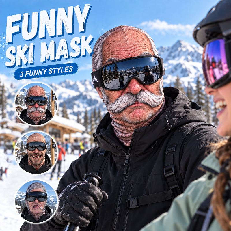 Lustige, realistische Skimaske – Urkomische Winterparty-Ausrüstung für Gruppen im Freien