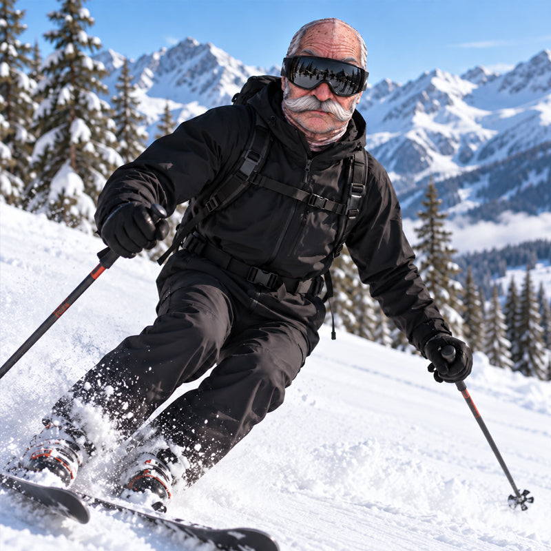 Lustige, realistische Skimaske – Urkomische Winterparty-Ausrüstung für Gruppen im Freien